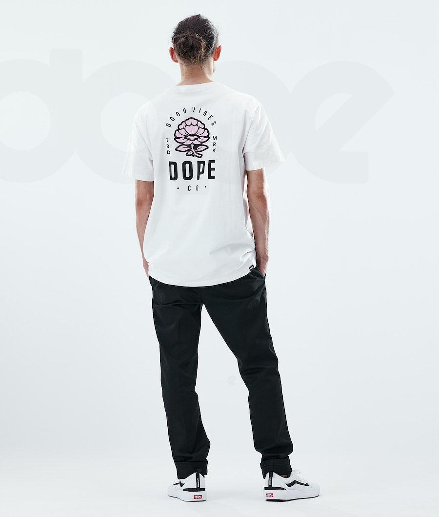 Rose White Men's Dope Daily T-shirts | NZ_D1583