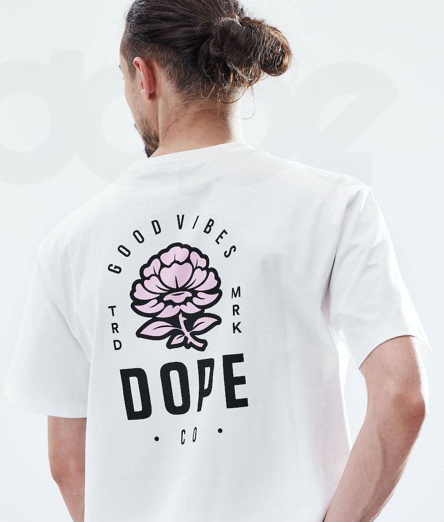 Rose White Men's Dope Daily T-shirts | NZ_D1583
