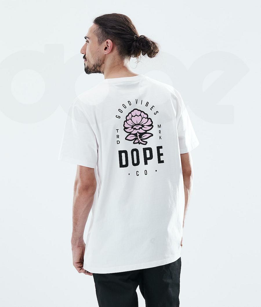 Rose White Men\'s Dope Daily T-shirts | NZ_D1583