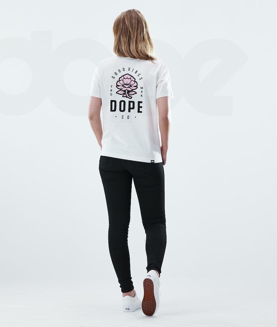 Rose White Women's Dope Regular T-shirts | NZ_D1699