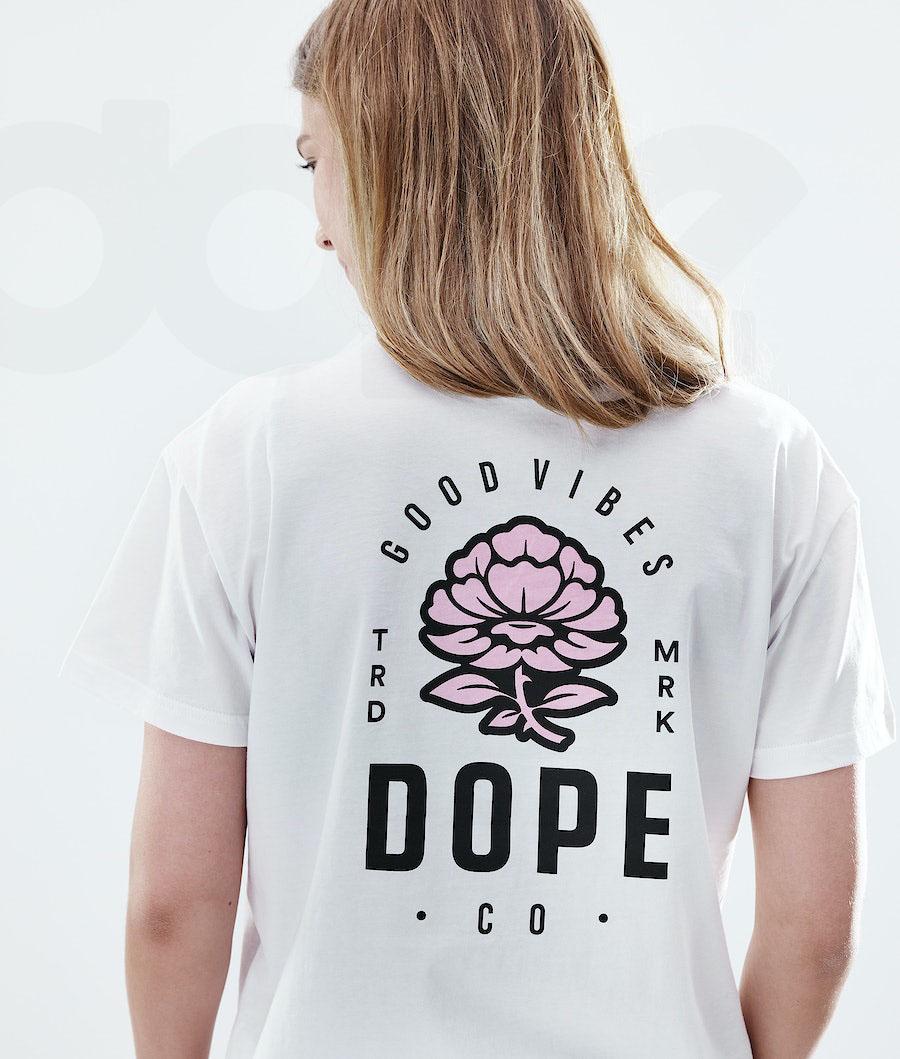 Rose White Women's Dope Regular T-shirts | NZ_D1699