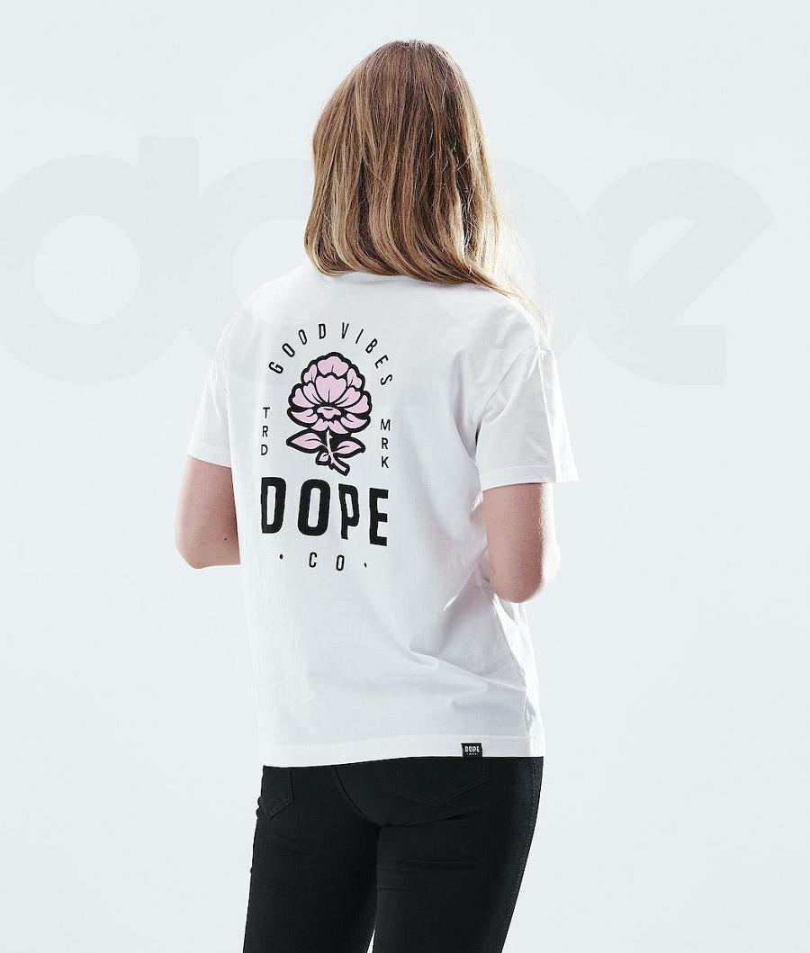Rose White Women\'s Dope Regular T-shirts | NZ_D1699