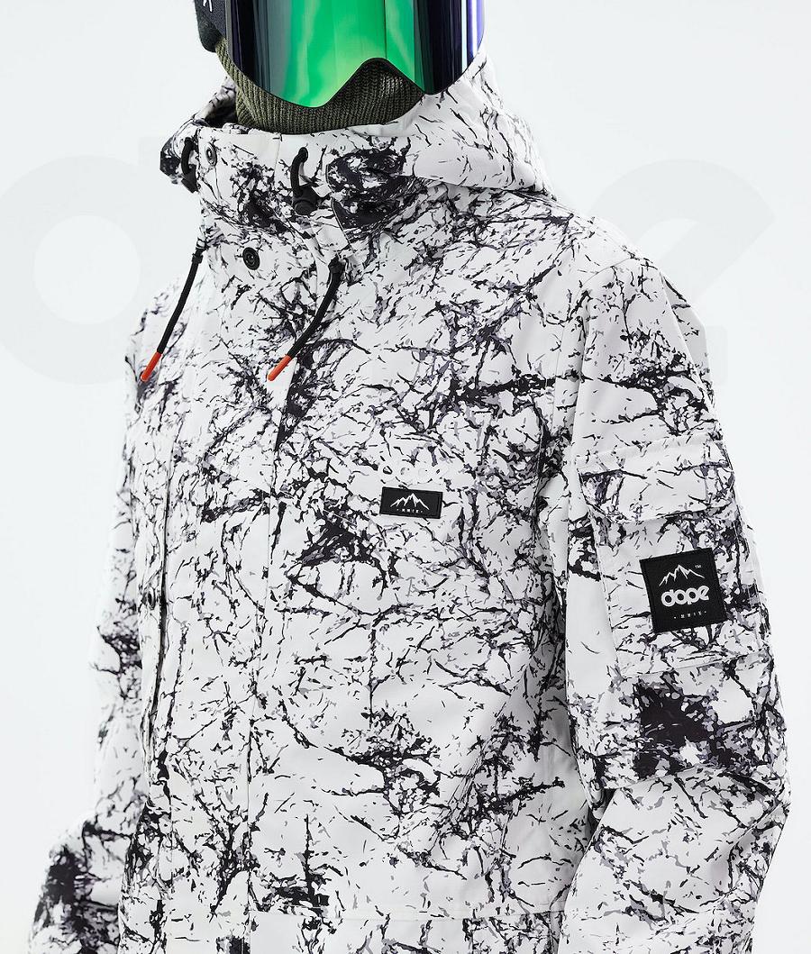 White Black Men's Dope Adept 2021 Snowboard Jackets | NZ_D1804