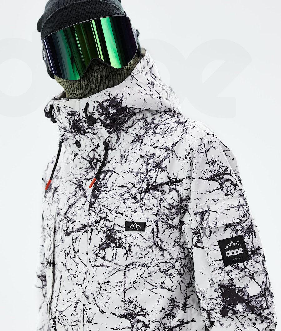 White Black Men's Dope Adept 2021 Snowboard Jackets | NZ_D1804