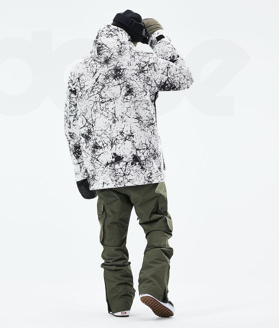 White Black Men's Dope Adept 2021 Snowboard Jackets | NZ_D1804