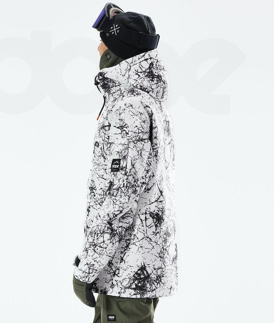 White Black Men's Dope Adept 2021 Snowboard Jackets | NZ_D1804