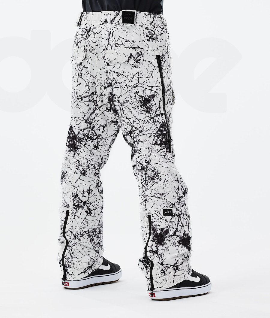White / Black Men's Dope Antek 2021 Snowboard Pants | NZ_D2090