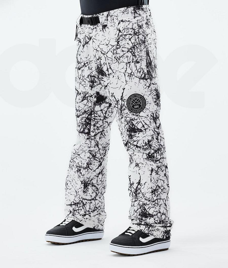 White / Black Men\'s Dope Blizzard 2021 Snowboard Pants | NZ_D1528