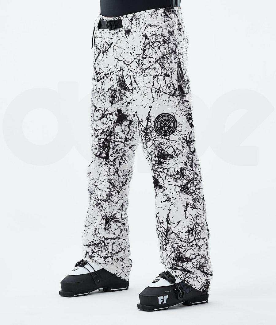 White / Black Men\'s Dope Blizzard 2021 Ski Pants | NZ_D1905