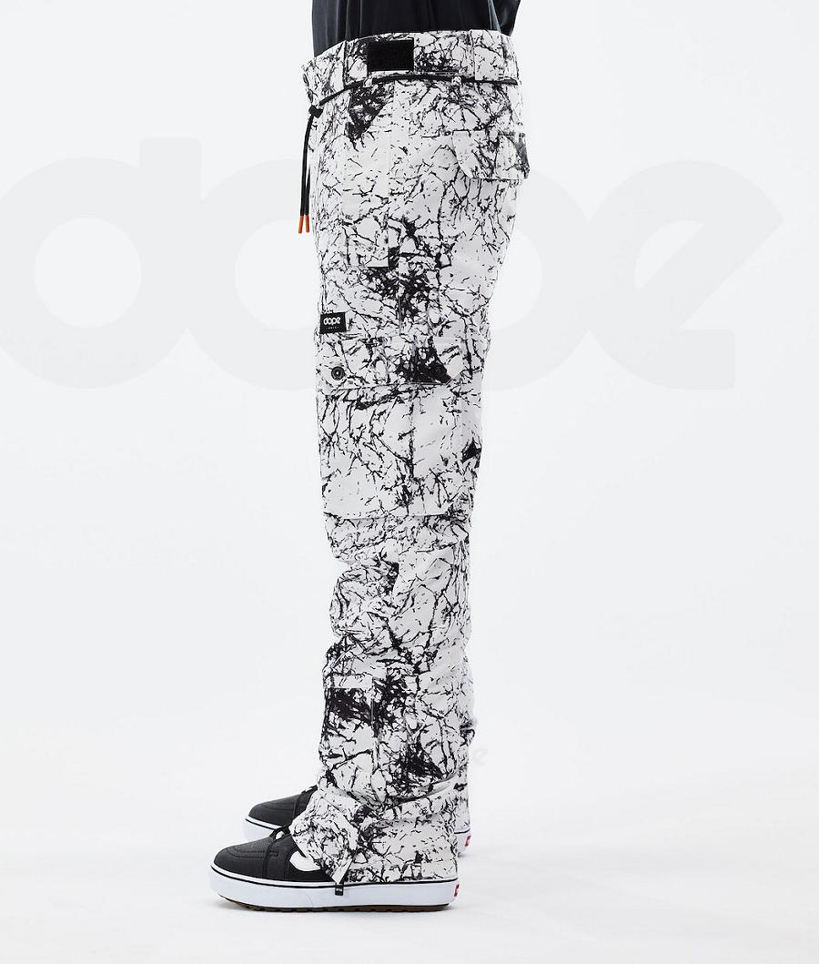 White / Black Men's Dope Iconic 2021 Snowboard Pants | NZ_D1856