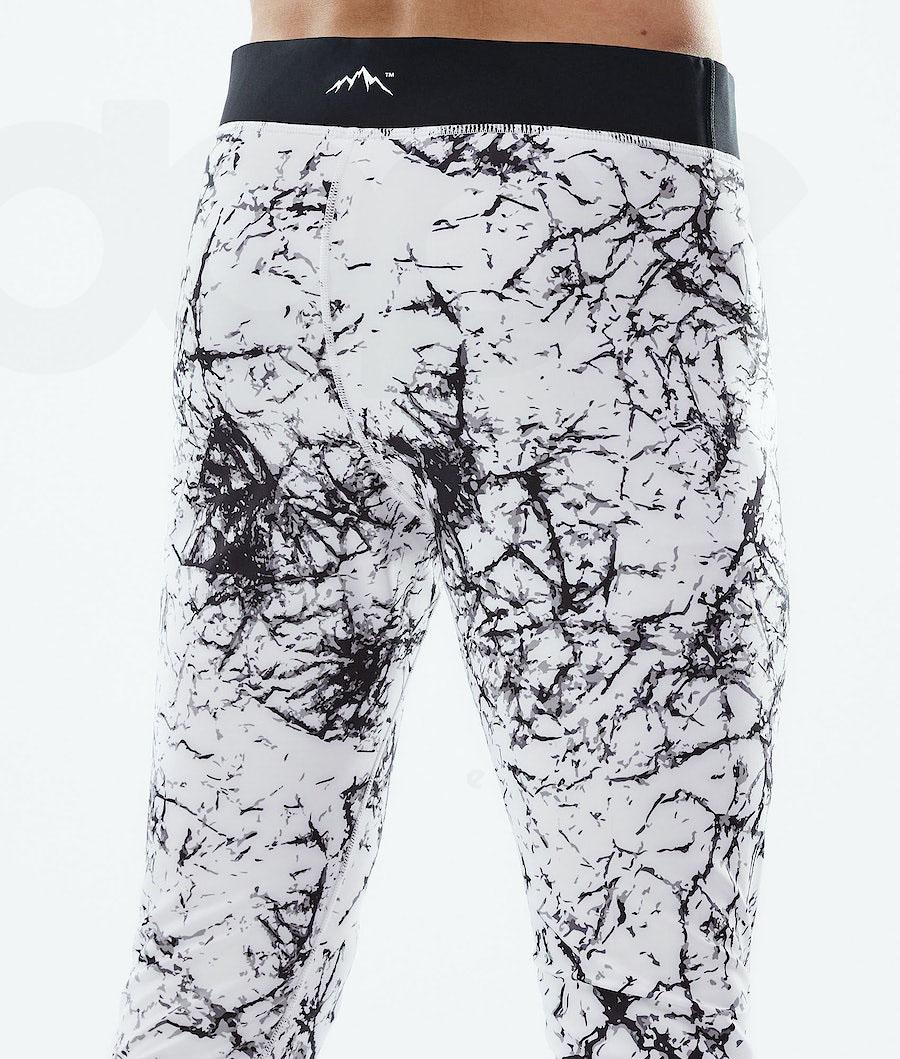 White / Black Men's Dope Snuggle Base Layer Pants | NZ_D1494