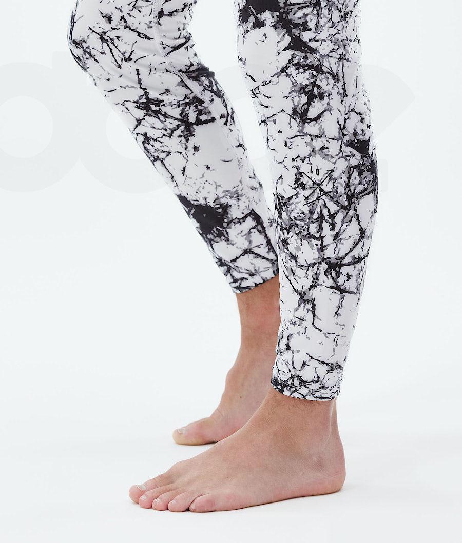 White / Black Men's Dope Snuggle Base Layer Pants | NZ_D1494