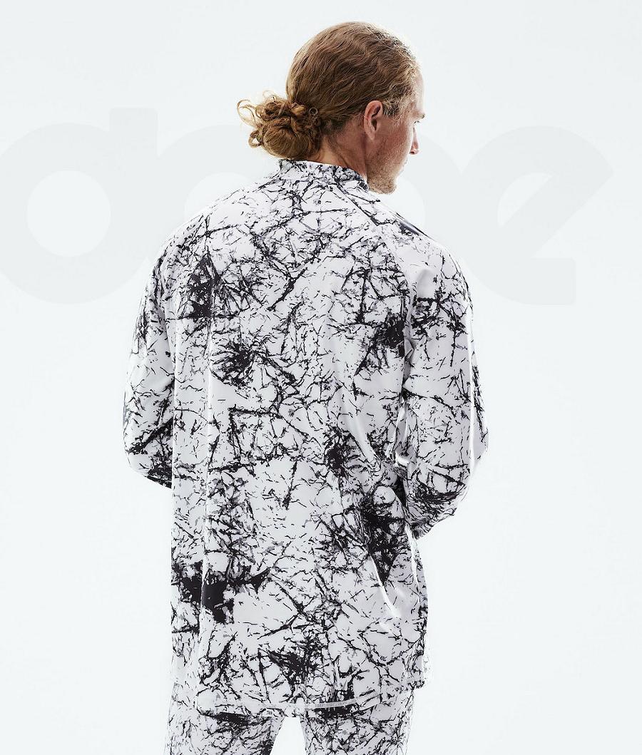 White / Black Men's Dope Snuggle Base Layer Tops | NZ_D2123