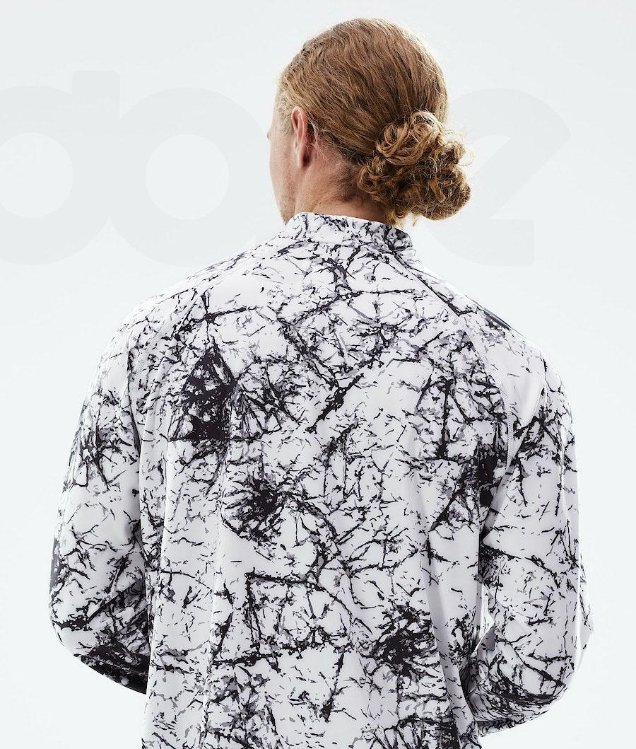 White / Black Men's Dope Snuggle Base Layer Tops | NZ_D2123