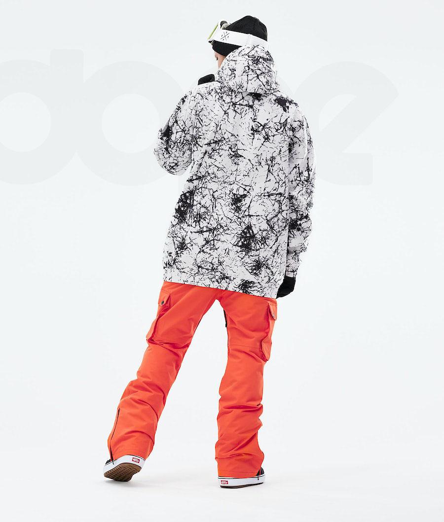 White / Black Men's Dope Wylie Snowboard Jackets | NZ_D1272