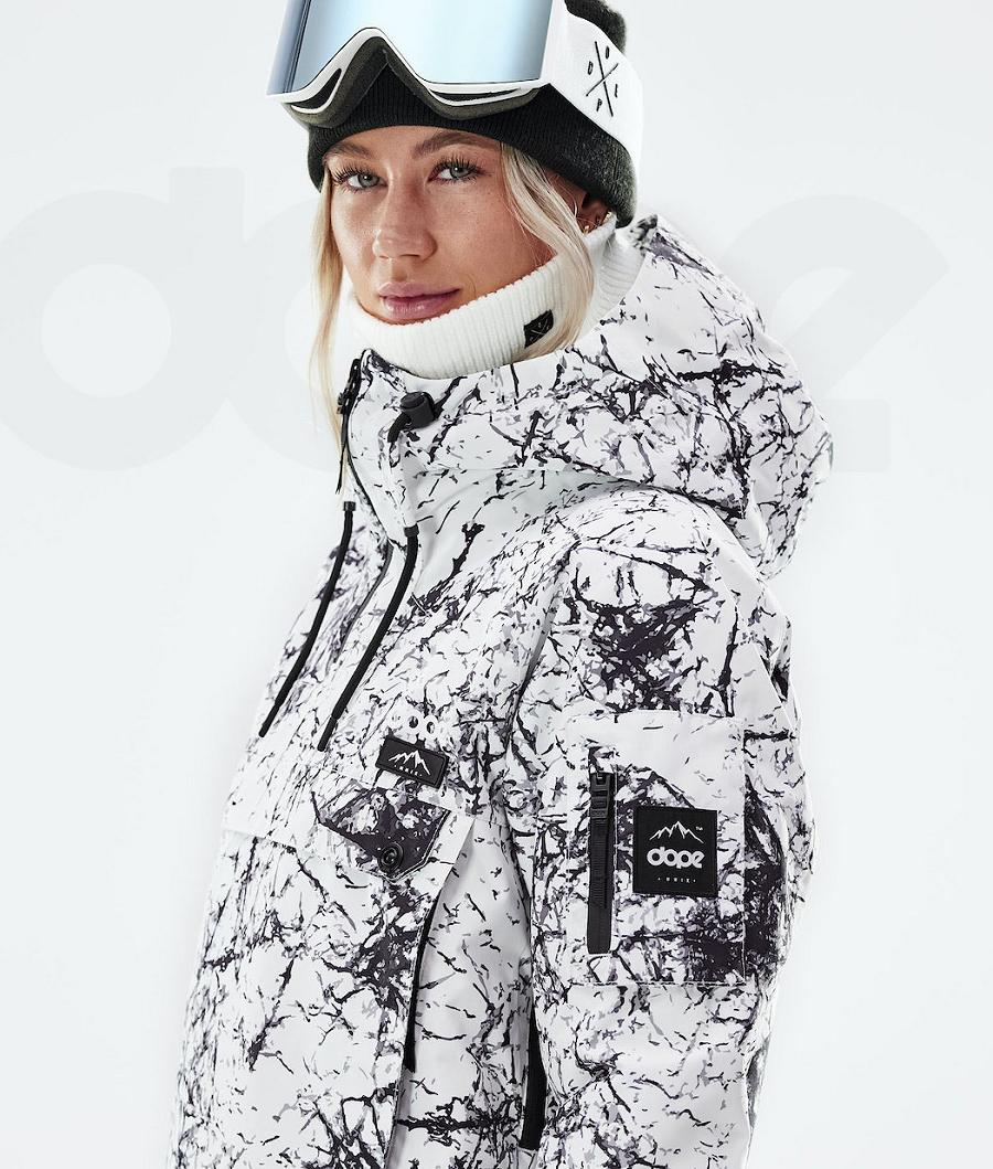 White / Black Women's Dope Annok W 2021 Ski Jackets | NZ_D1822