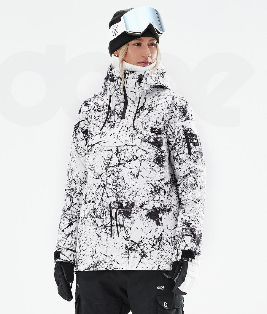 White / Black Women\'s Dope Annok W 2021 Ski Jackets | NZ_D1822