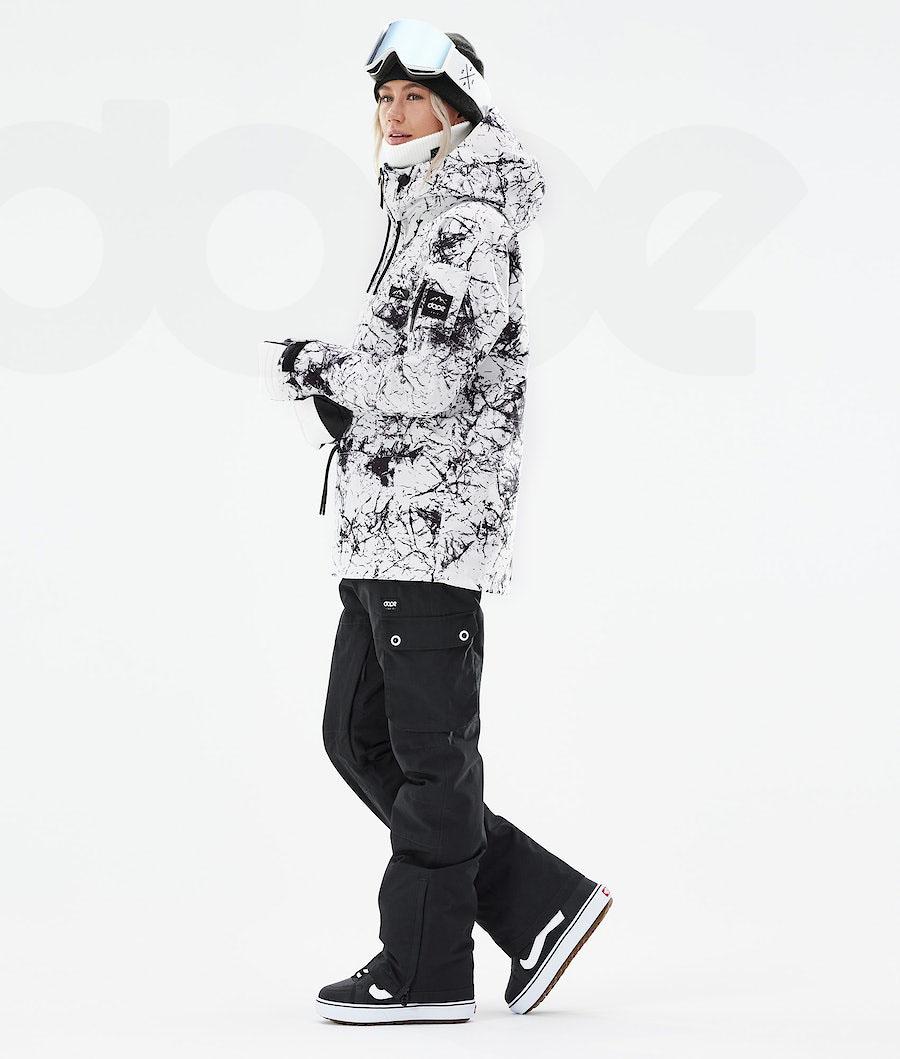 White / Black Women's Dope Annok W 2021 Snowboard Jackets | NZ_D1965