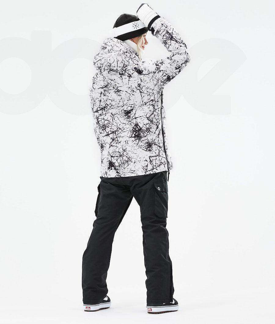 White / Black Women's Dope Annok W 2021 Snowboard Jackets | NZ_D1965