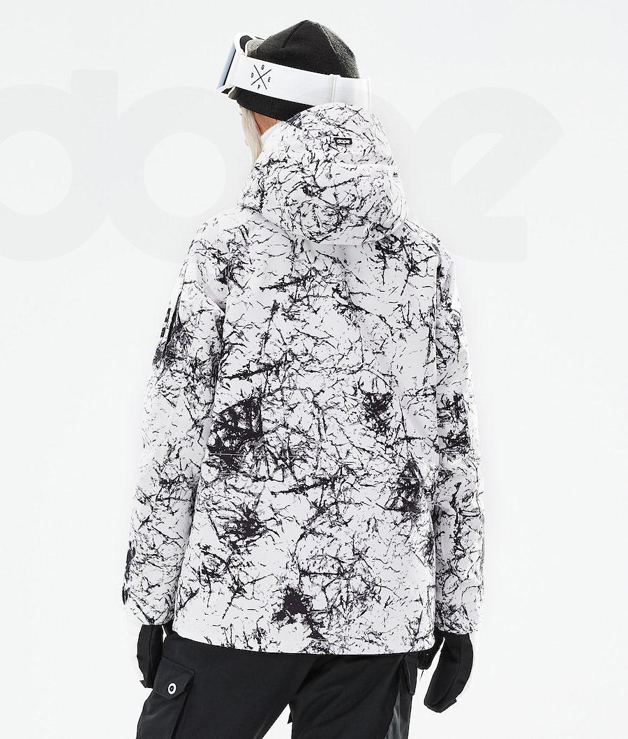 White / Black Women's Dope Annok W 2021 Snowboard Jackets | NZ_D1965