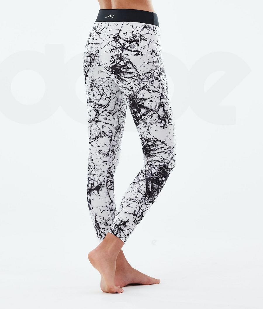 White / Black Women's Dope Snuggle W Base Layer Pants | NZ_D1870