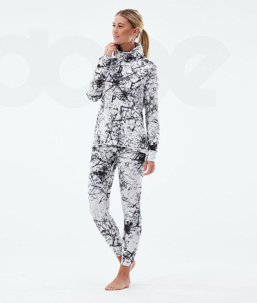 White / Black Women's Dope Snuggle W Base Layer Pants | NZ_D1870