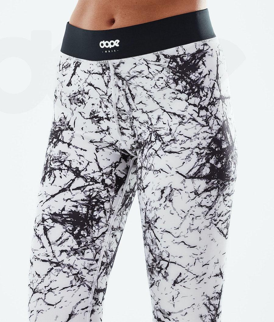White / Black Women's Dope Snuggle W Base Layer Pants | NZ_D1870