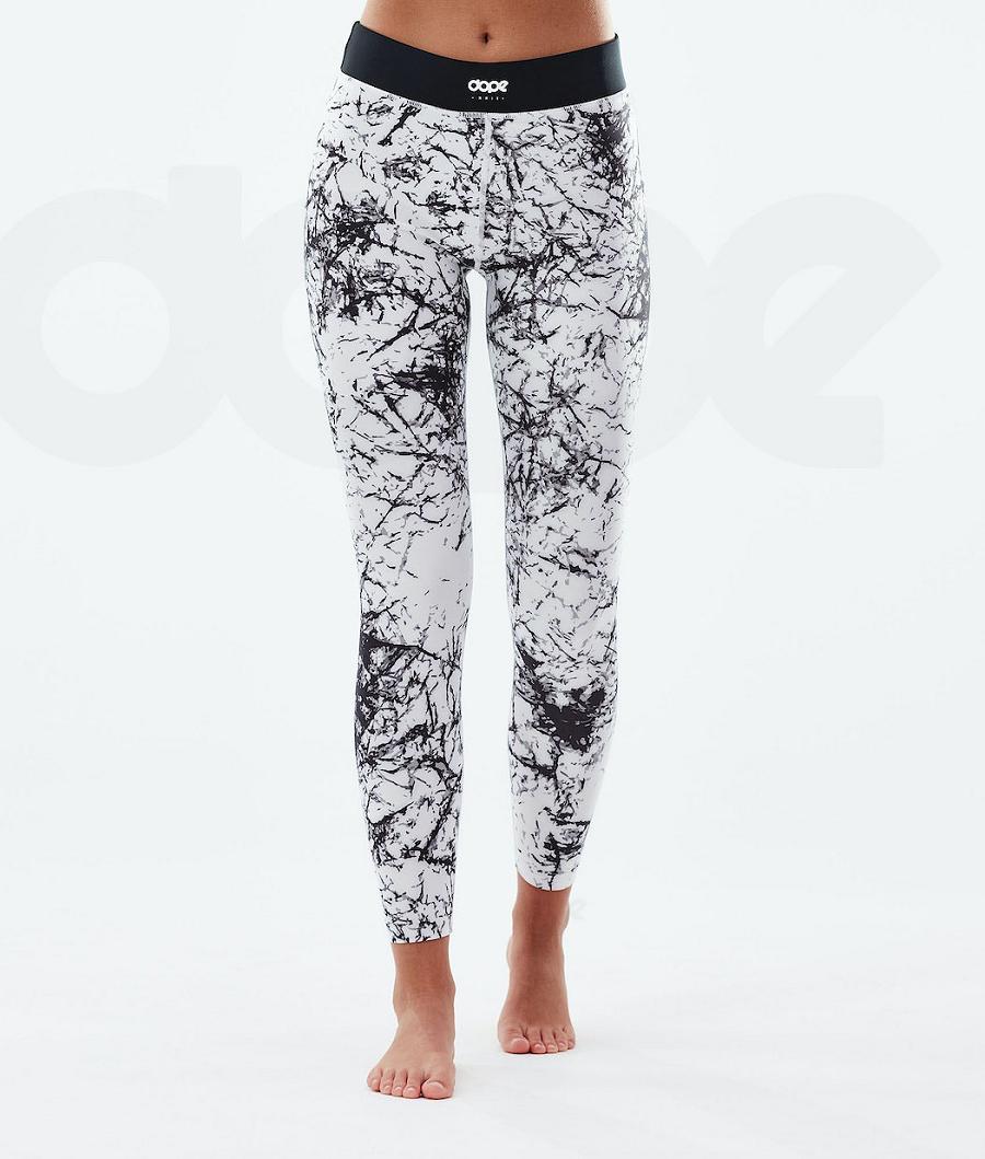 White / Black Women\'s Dope Snuggle W Base Layer Pants | NZ_D1870