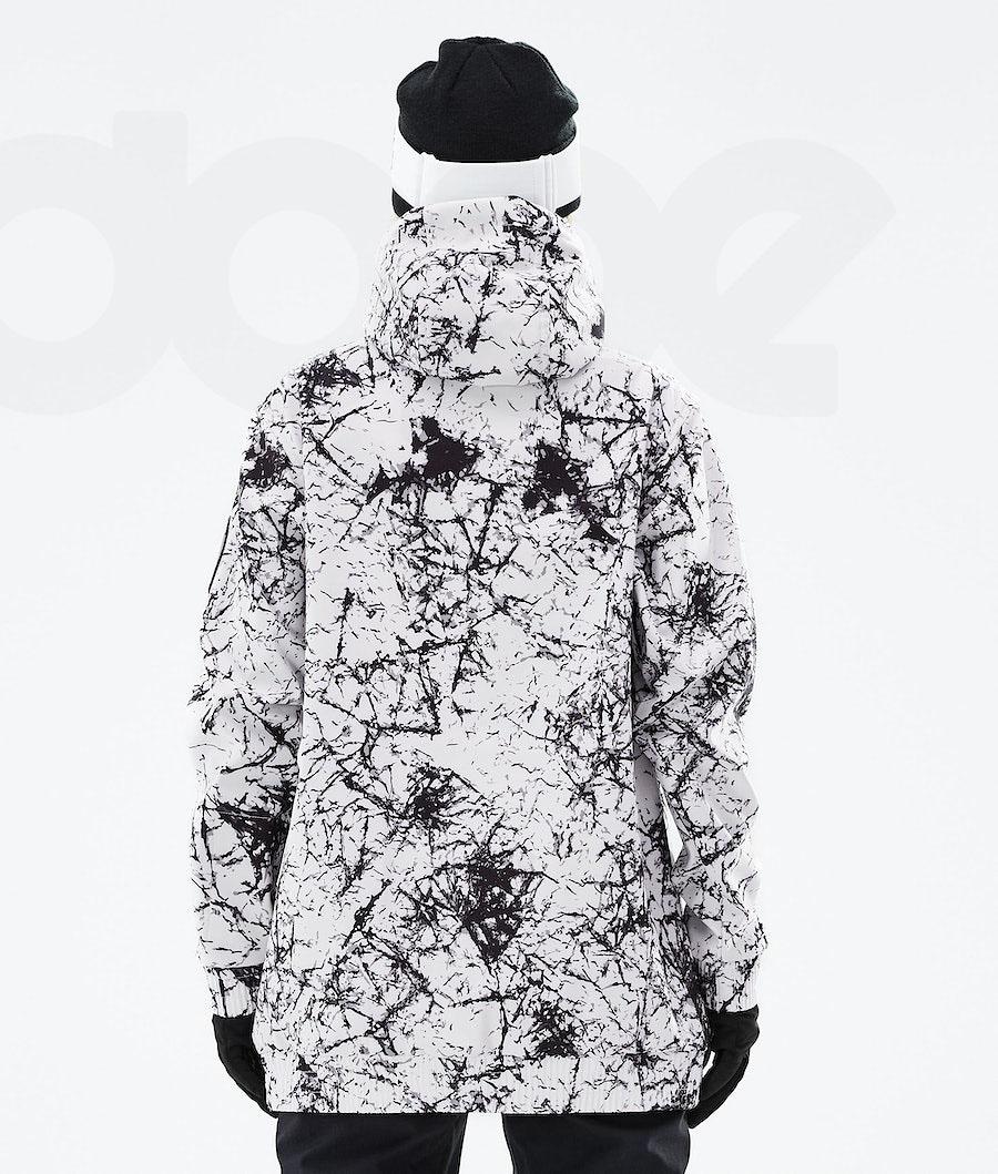 White / Black Women's Dope Wylie W Snowboard Jackets | NZ_D2400