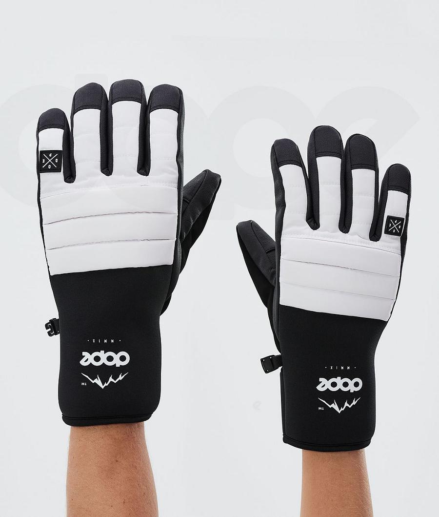 White Men\'s Dope Ace Snowboard Gloves | NZ_D1716