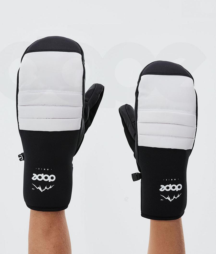 White Men\'s Dope Ace Snowboard Gloves | NZ_D2503