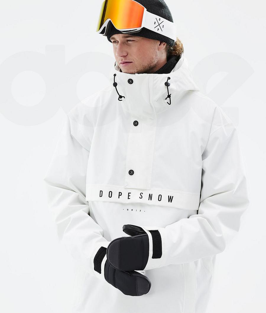 White Men's Dope Legacy Snowboard Jackets | NZ_D1558