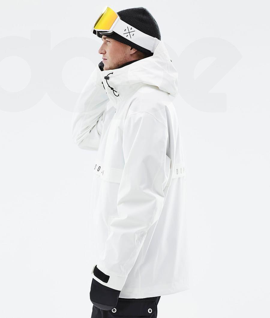 White Men's Dope Legacy Snowboard Jackets | NZ_D1558