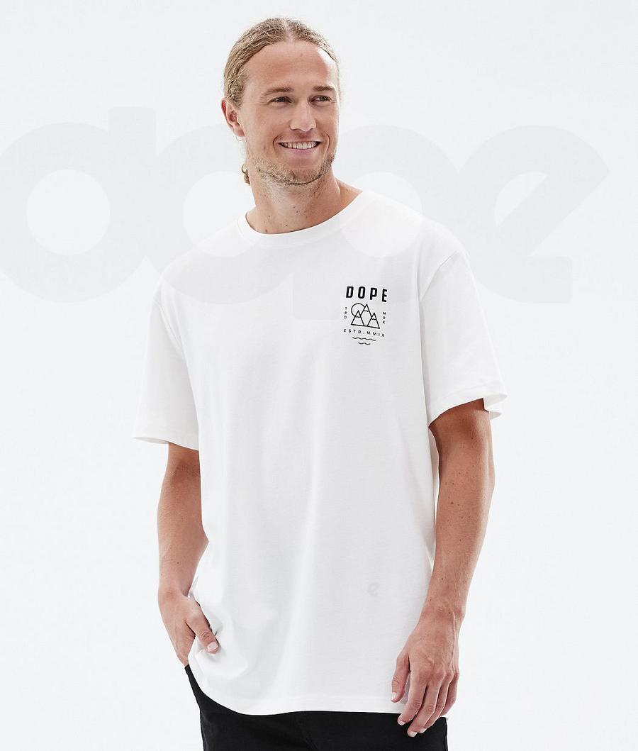 White Men's Dope Standard T-shirts | NZ_D1545