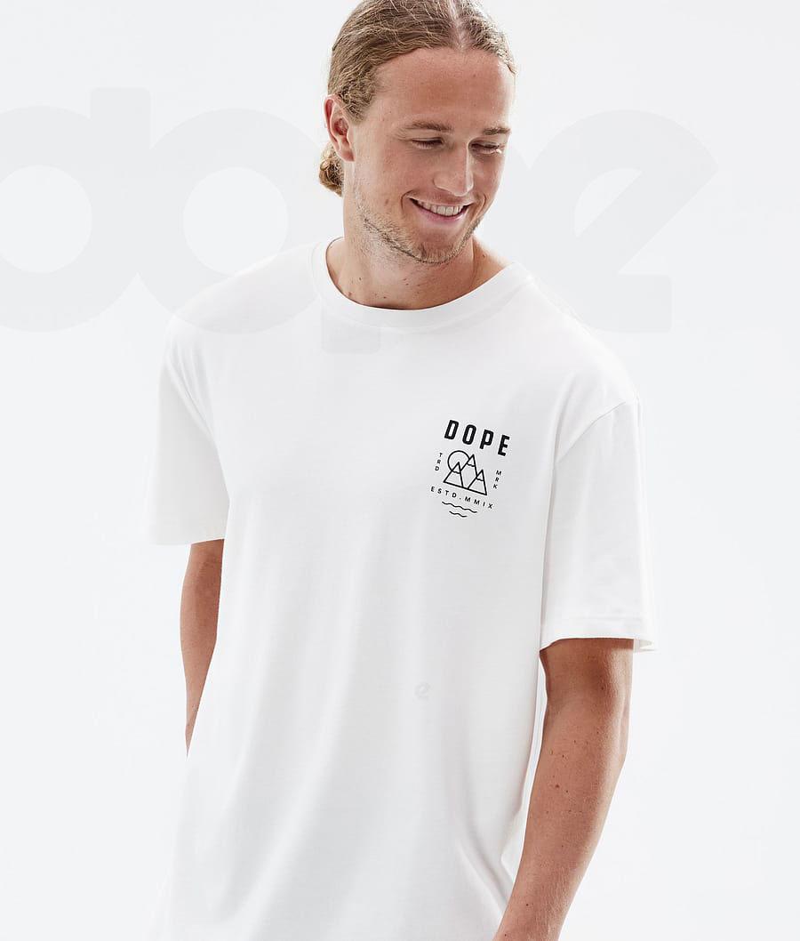 White Men's Dope Standard T-shirts | NZ_D1545