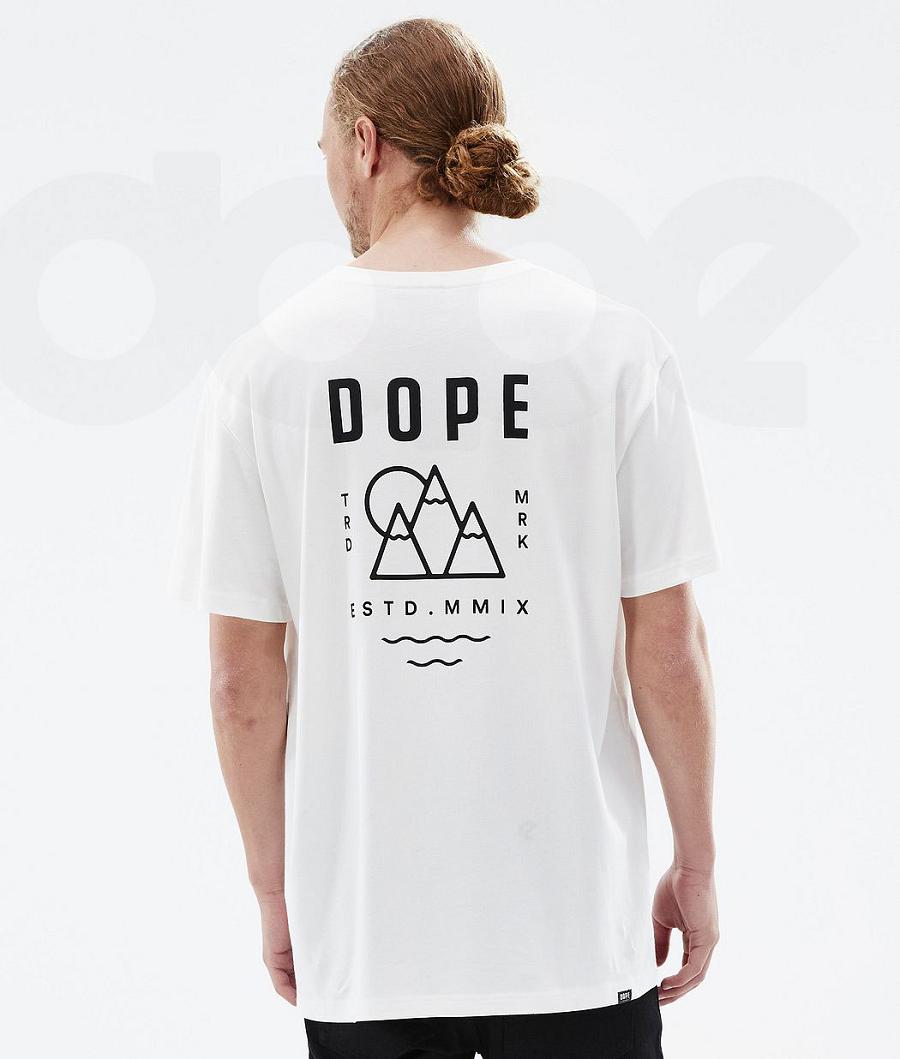 White Men\'s Dope Standard T-shirts | NZ_D1545