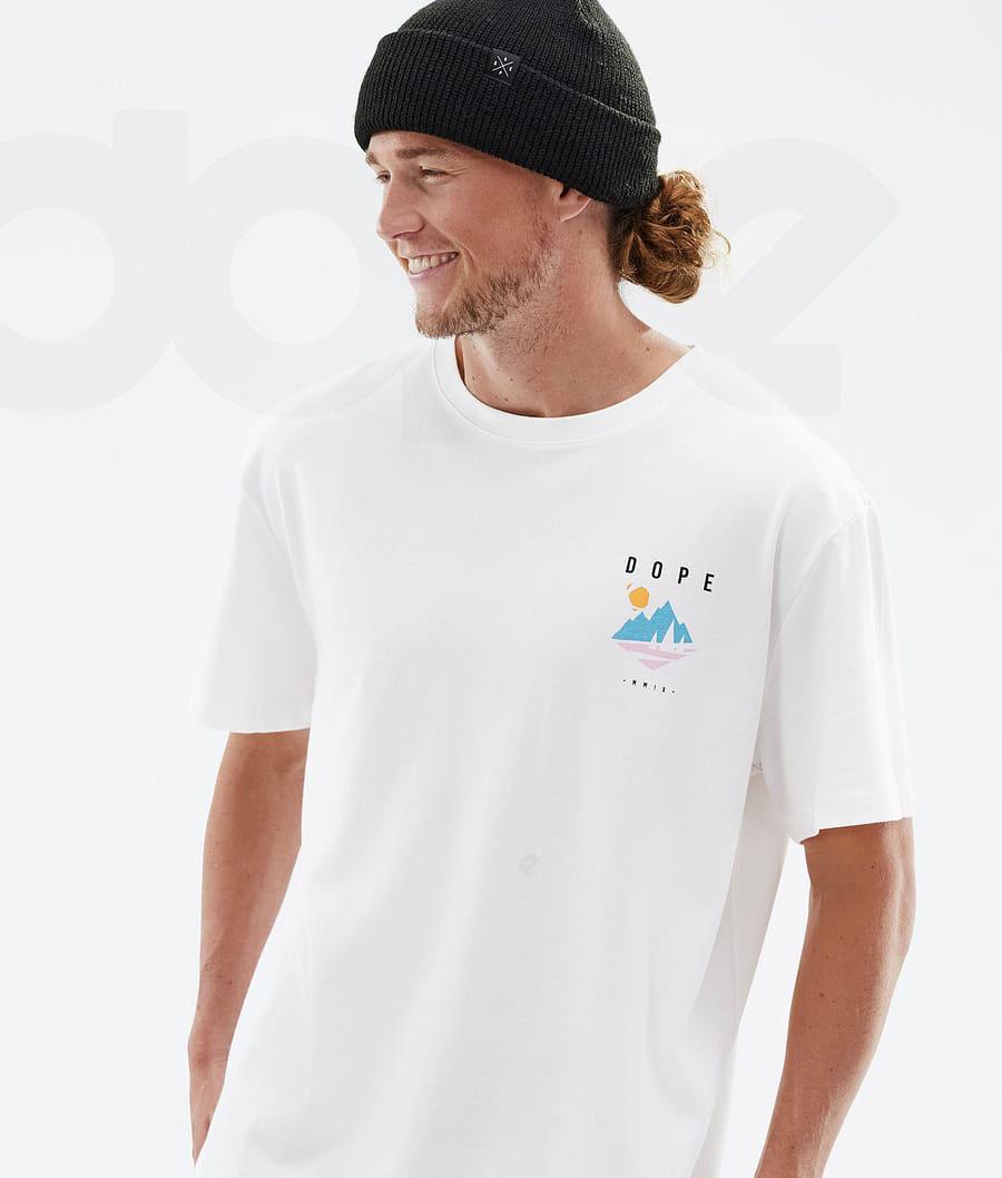 White Men's Dope Standard T-shirts | NZ_D1978