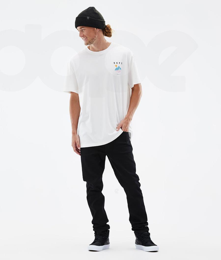 White Men's Dope Standard T-shirts | NZ_D1978