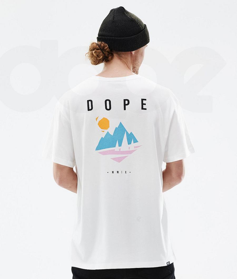 White Men\'s Dope Standard T-shirts | NZ_D1978