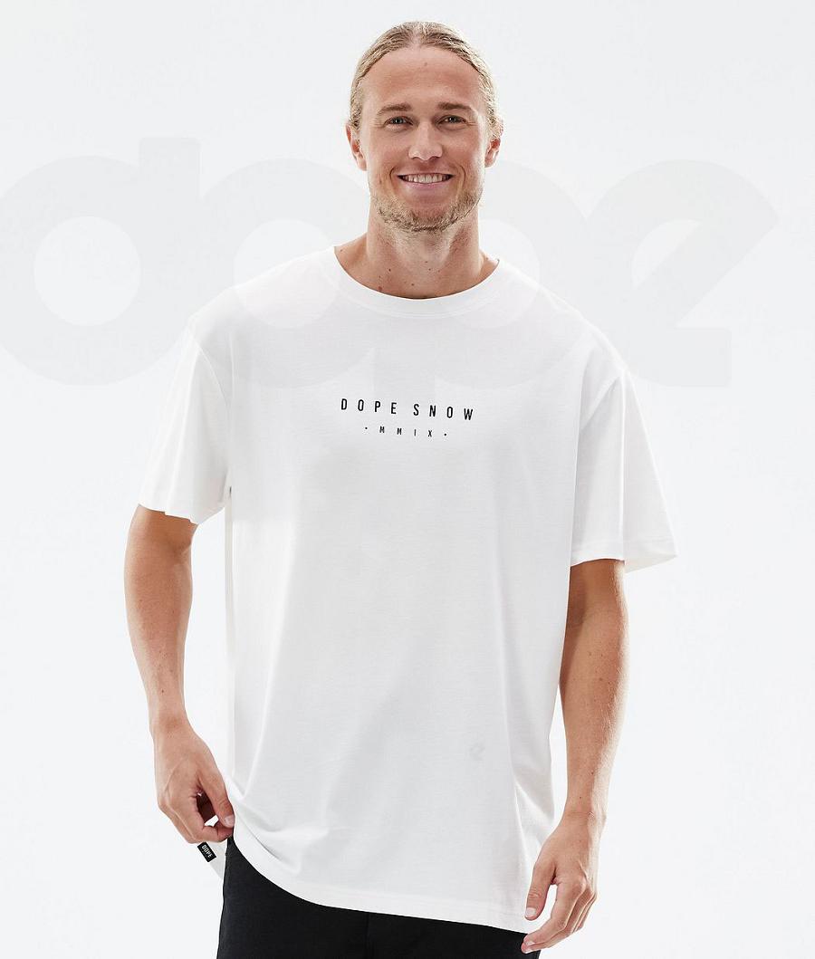 White Men's Dope Standard T-shirts | NZ_D2335
