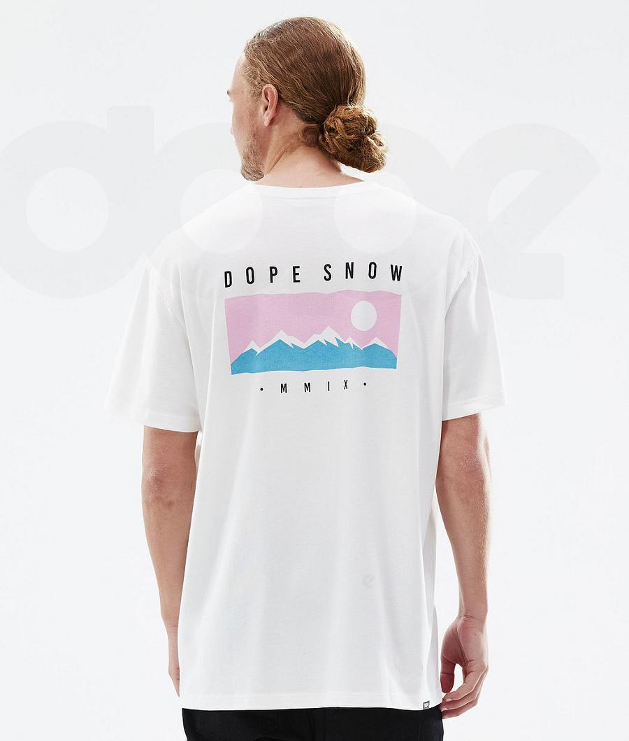 White Men\'s Dope Standard T-shirts | NZ_D2335