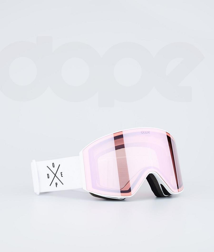 White / Pink Men\'s Dope Sight Goggles | NZ_D1479