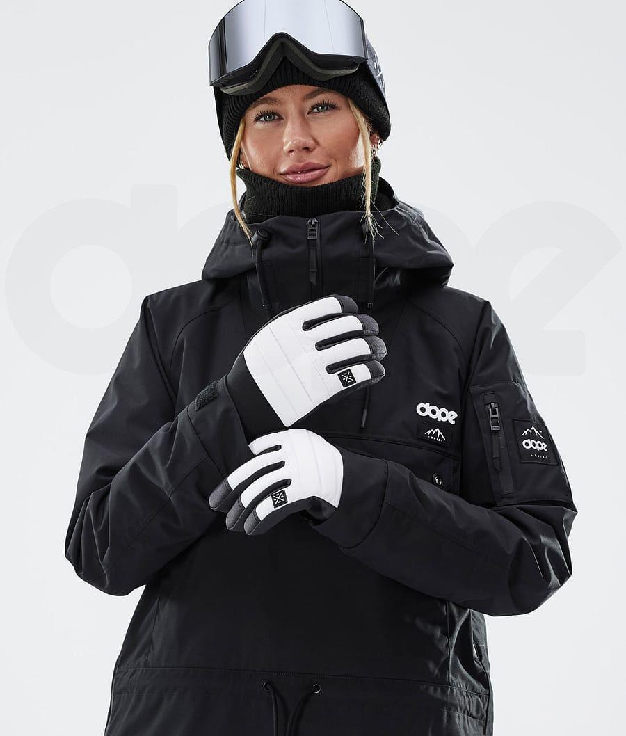 White Women's Dope Ace Snowboard Gloves | NZ_D1599