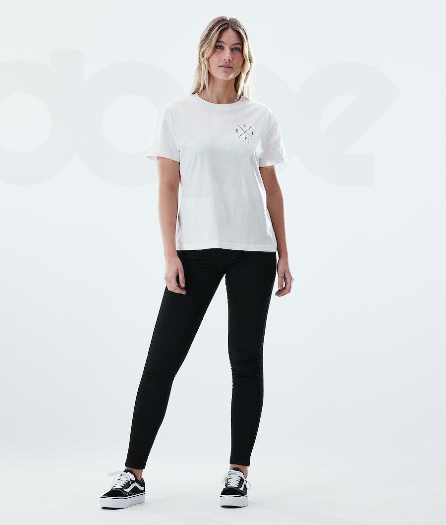 White Women's Dope Regular T-shirts | NZ_D1500