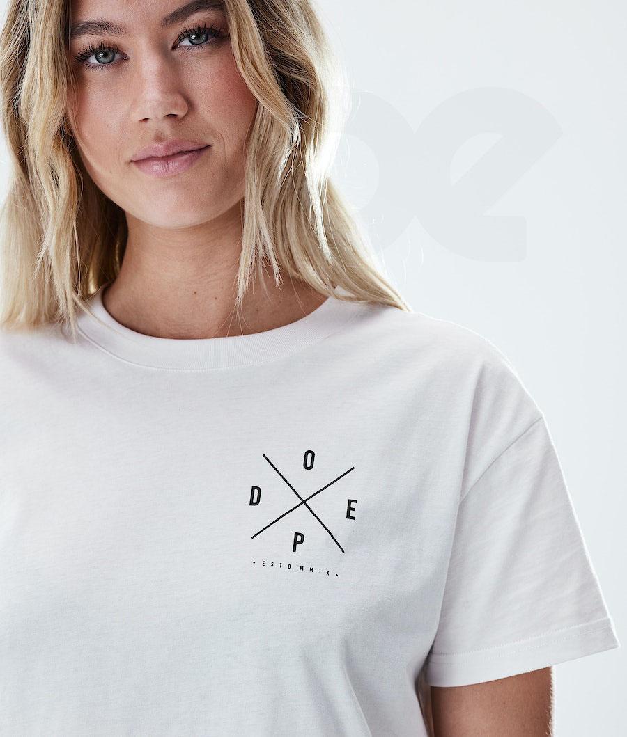 White Women's Dope Regular T-shirts | NZ_D1500