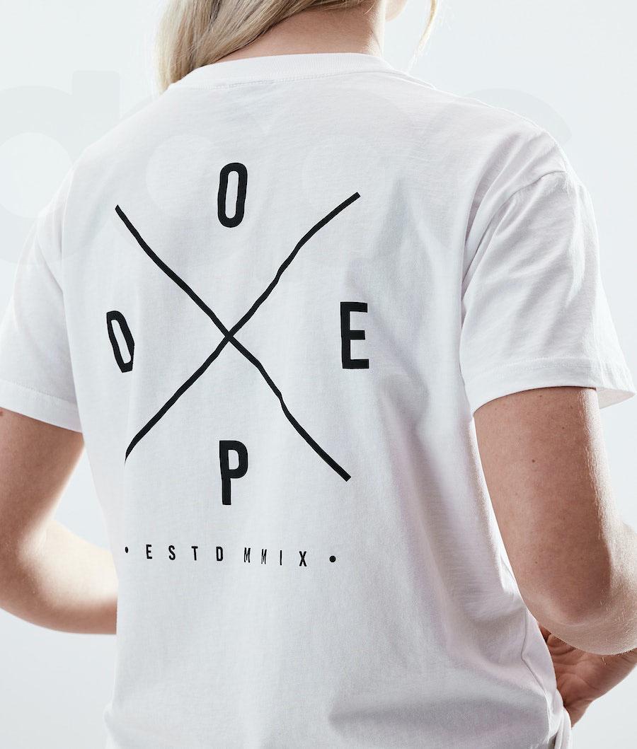 White Women's Dope Regular T-shirts | NZ_D1500