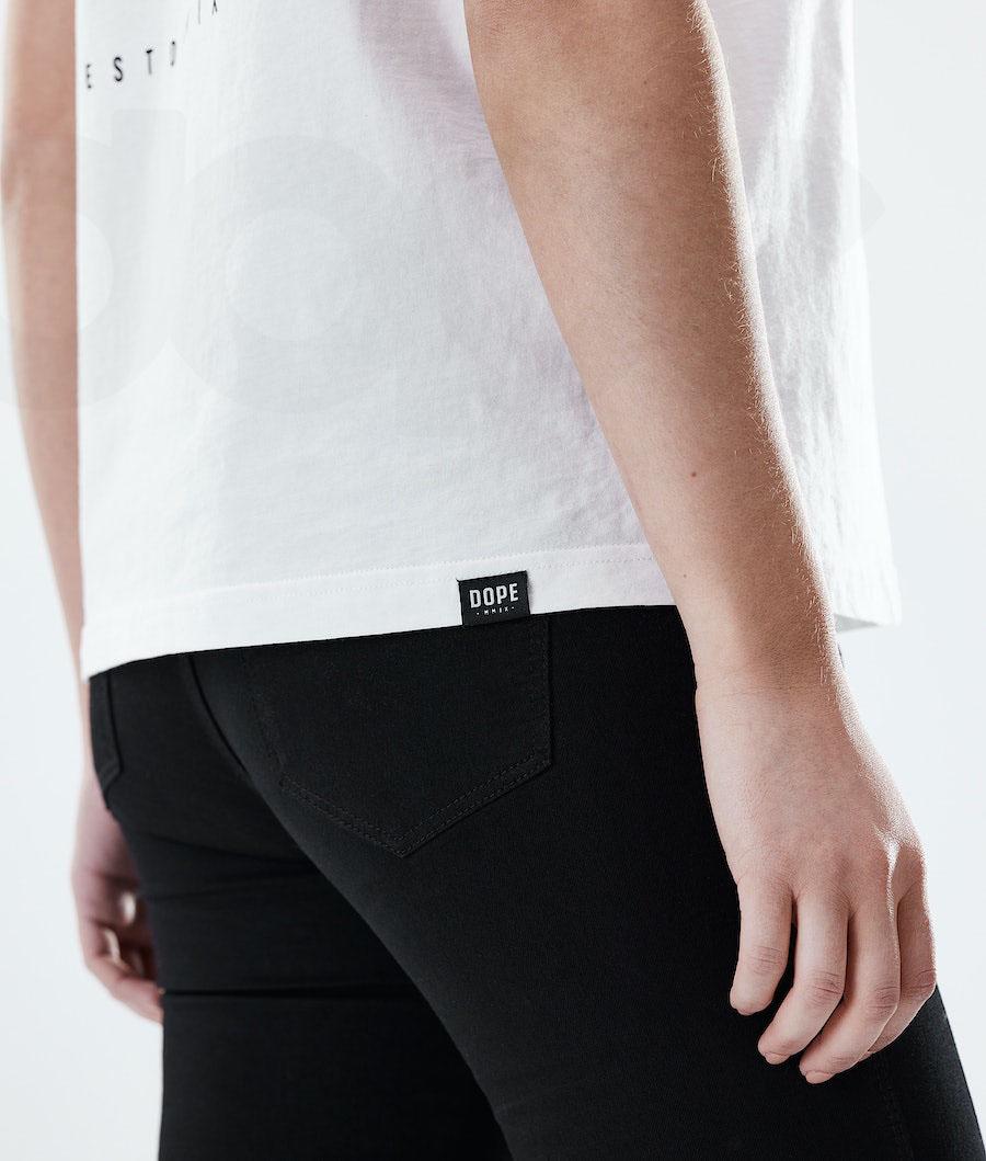 White Women's Dope Regular T-shirts | NZ_D1500