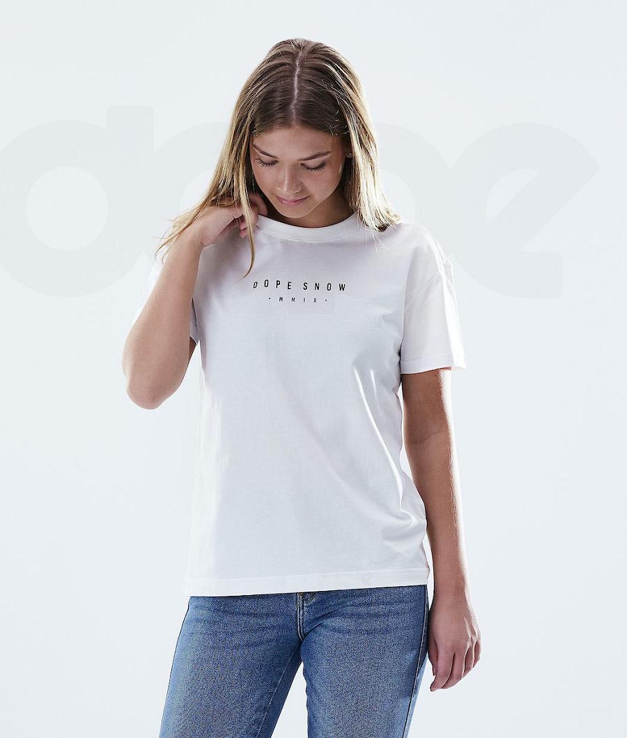 White Women's Dope Regular T-shirts | NZ_D2207