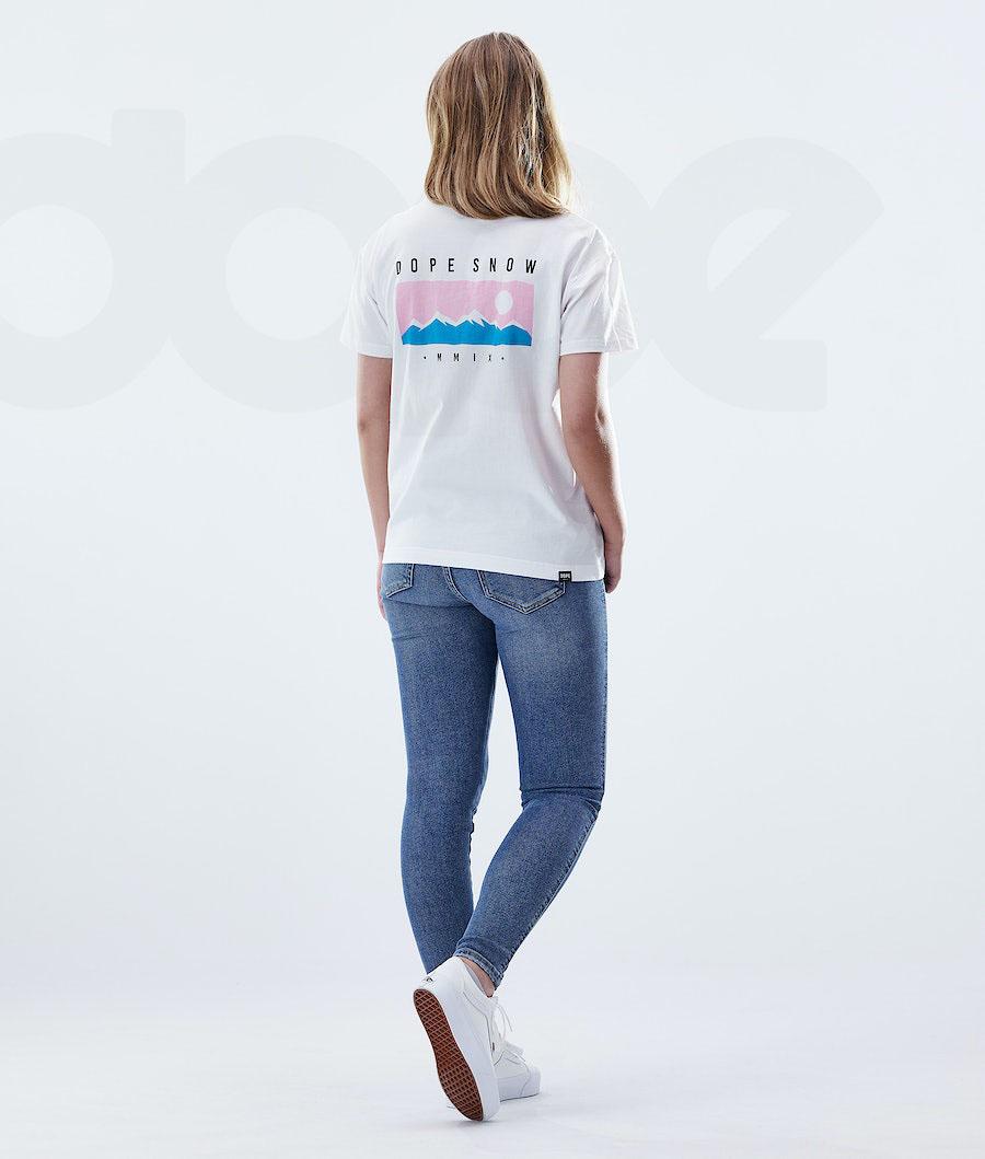 White Women's Dope Regular T-shirts | NZ_D2207