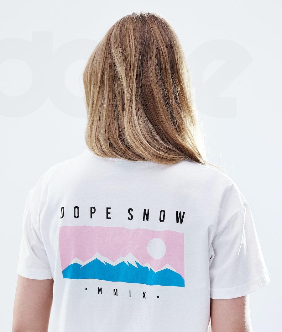 White Women's Dope Regular T-shirts | NZ_D2207